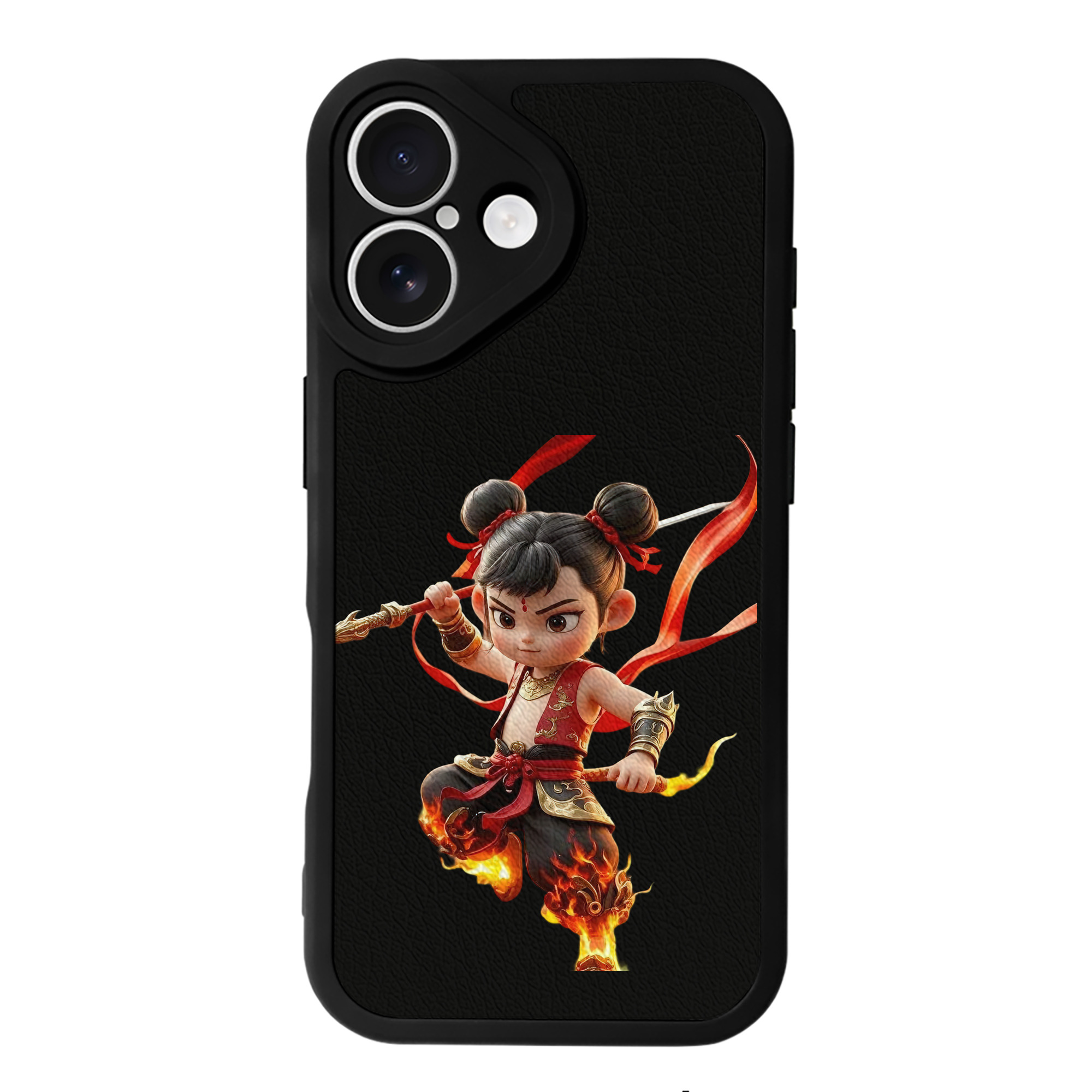 （画像用） Ne Zha 2 ナタ 魔童の大暴れ 【iPhone 16シリーズ対応】シリコンスマホケース（レザー調） 材質：シリコン
